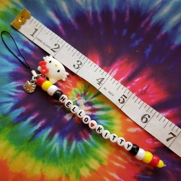 HANDMADE Kawaii Hello Kitty Long Phone Charm - Picture 10 of 11